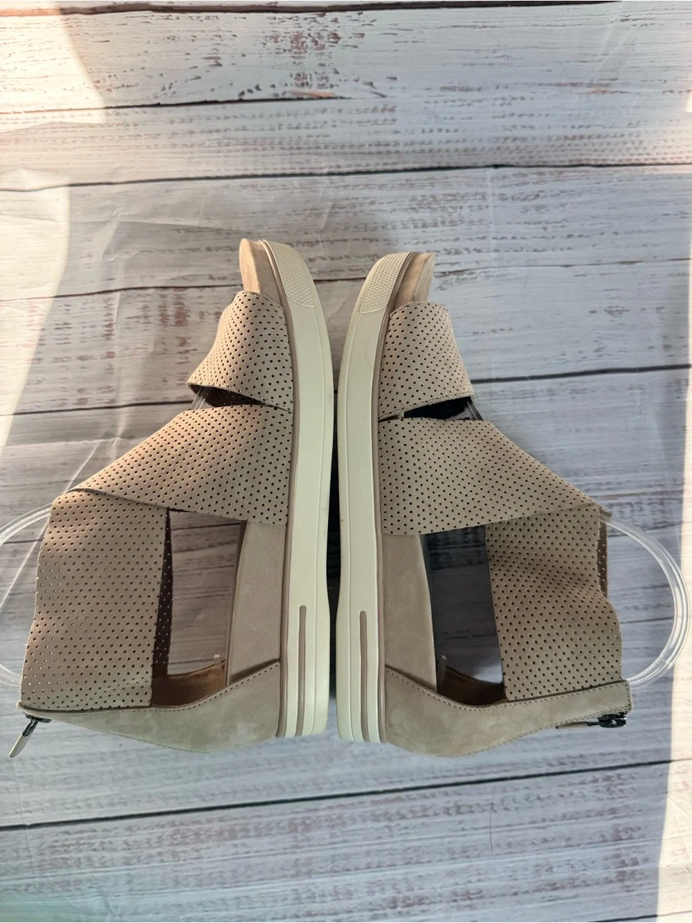 Eileen Fisher heel perforated sandal
